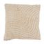 Beige Wavy Bliss Tufted Cotton Throw Pillow, 20" x 20"