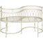 Antique White Victorian Heart-Shaped Kissing Bench