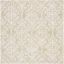 Ivory Elegance 6' Square Hand-Tufted Wool Area Rug