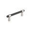 Mergence Matte Black and Polished Nickel Bar Pull