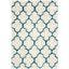 Ivory and Blue Shag Kids 4' x 6' Area Rug