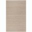 Beige Hand-Woven Wool Rectangular Area Rug, 5' x 8'