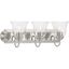 Brushed Nickel 24" Clear Glass 3-Light Vanity Fixture