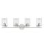 Marshall Polished Chrome 4-Light Bathroom Vanity Fixture