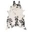 Black and White Faux Cowhide Washable Area Rug