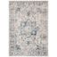 Turquoise and Ivory Medallion Synthetic Area Rug