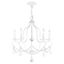 Antique White Elegance 5-Light Crystal Chandelier with Candelabra Base