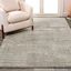 Gray and Ivory Striped Shag Area Rug 3 ft x 5 ft