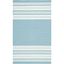 Turquoise and White Handwoven Wool Dhurrie Rug, 3' x 5'