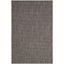 Black and Beige Synthetic Indoor/Outdoor Area Rug, 5'3" x 7'7"