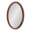 Hogan 18" x 24" Walnut Oval Wood Framed Wall Mirror