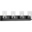 Goodwin Matte Black 4-Light Cylinder Vanity Light