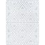 Blue and Ivory Geometric Wool Kids Rug, 5' x 7'