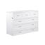 White Coastal Queen Murphy Bed Chest with Charging Station