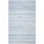 Ivory and Blue Hand-Tufted Wool 6' x 9' Area Rug