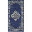 Navy Blue Medallion Tufted Synthetic Area Rug 2' x 4'