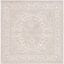 Ivory and Natural Handmade Wool Tufted Square Area Rug