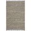 Edgy Elegance Gray Cowhide Handwoven Flatweave Area Rug - 5x8