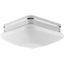 Polished Chrome Square Glass Flush Mount Light