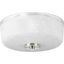 Alexa Brushed Nickel 2-Light Flush Mount with Etched Linen Glass