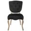 Elegant Noir Velvet & Weathered Wood Dining Chair