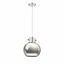 Polished Nickel Globe Glass 1-Light Pendant