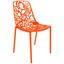 Devon Orange Aluminum Modern Outdoor Stackable Chair