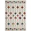 Abstract Fiesta Shag Cream & Multi 6'7" x 9'2" Hand-Knotted Rug