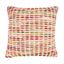 Multicolored Woven Rainbow Stripe Cotton Throw Pillow Cover, 18x18