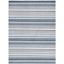 Grey/Blue Geometric Easy-Care Synthetic Area Rug, 5'3" x 7'7"