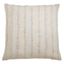 Off-White Cotton Fringe Stripe 22" Square Throw Pillow