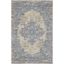 Elegant Medallion Ivory/Pink Synthetic 3' x 5' Area Rug