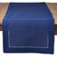 Navy Blue Hemstitched Polyester Table Runner 16 x 54 Inch