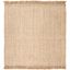 Ivory and Natural Hand-Woven Jute Square Area Rug