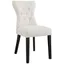 Beige Faux Leather Upholstered Parsons Side Chair