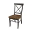 Black Cross Back Solid Wood Side Chair Set