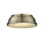 Aged Brass 14" Transitional Indoor/Outdoor Flush Mount Light