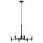 Torvee Geometric 6-Light Medium Chandelier in Black Finish