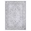 Gray Medallion Flat Woven Machine Washable Area Rug 7'7"x9'6"