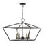 Devone 22" Bronze and Antique Brass 5-Light Chandelier