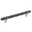 Modern Brushed Nickel and Black Bronze Bar Pull