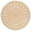 Soft Sisal & Jute Hand-Woven Ivory Round Rug, 3' Diameter