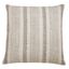 22" Off-White Woven Striped Cotton Throw Pillow