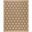 Beige and Cream Rectangular Stain-Resistant Synthetic Area Rug