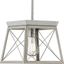 Briarwood Brushed Nickel Mini-Pendant with Glass Accent