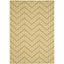 Green and Ivory Geometric Low Pile Outdoor Area Rug