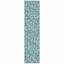 Blue and Gray Synthetic Easy Care Indoor/Outdoor Rug