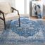 Blue and Navy Medallion Washable Synthetic 4' x 6' Area Rug