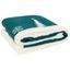 Green Cotton Sherpa Throw with Christmas Trees