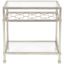 Hanzel Silver Leaf and Glass Rectangular Side Table